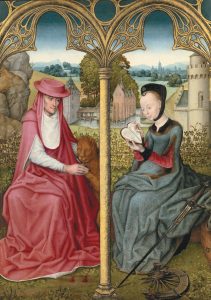 Неизвестный художник. Св. им и Св. Екатерина Александрийская. 1480—1490 годы.