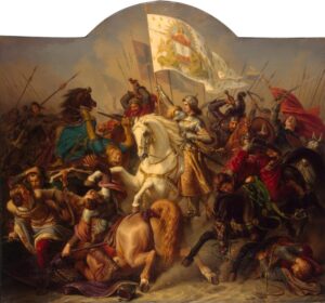 Герман Антон Штильке. Жанна д'Арк в бою 1843 г.